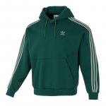 Adidas Originalaus dryžuoto dizaino &scaron;iltas gobtuvu kasdienis džemperis vyrams žalias JP1070 S