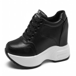 Moteri&scaron;ki ankle boots 2025 m. ruduo Oda Stori batai Moteris Platforma Padidintas auk&scaron;tis Sportbačiai 11CM Storas padas Plei&scaron;tai Balti batai 34