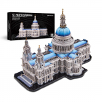 Piececool 3D Garsus 3D Surinkimas Be Klijų Vidutinio Lygio Kolekcinis Galvosūkis, Metalas, St. &Scaron;v. Pauliaus katedra, Architektūra, Dėlionė, Reikalinga, Reikalinga, 4 žvaigždučių