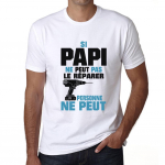 ULTRABASIC &ndash; Si Papi Ne Peut Pas Le Repairer Personne Ne Peut Unisex mar&scaron;kinėliai Noir XS baltos dūmų spalvos