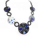 NOA [H9037] - Collier Cr&eacute;ateur 'Carmen' bleu