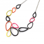 NOA [K0171] - Collier Cr&eacute;ateur 'Coloriage' rose jaune noir