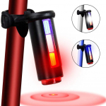 Puntos dviračio galinis žibintas, USB įkraunamas 360 laipsnių dviračio LED įspėjamasis dviračio žibintas one size