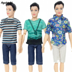 3SetsTops Mar&scaron;kiniai Trumpi Džinsai Kelnės Drabužiai Ken Doll Apranga Drabužiai Barbės vaikinui Ken Dolls Lėlių namelio priedai Vaikų žaislas įvairiaspalvis