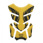 Sidabrinio raudono aukso 3D motociklo mazuto bako trinkelės apsauginio dangtelio lipdukas universalus, skirtas Honda Motorcycle Pad auksas