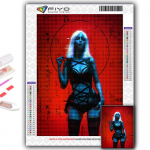 5D &bdquo;pasidaryk pats&ldquo; deimantinis paveikslas &bdquo;Cyberpunk&ldquo; seksualus menas kryžminio dygsnio deimantinis menas siuvinėjimas mozaika namų dekoras Full Round 20X30CM