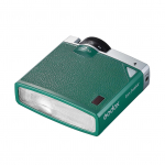 &bdquo;Godox Lux Junior&ldquo; retro fotoaparato blykstė GN12 6000K spalvota temperatūra automatinis ir rankinis režimai 1/1&ndash;1/64 blykstė žalia