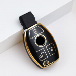 3 mygtukų TPU automobilio raktų dėklo dangtelis, skirtas Mercedes Benz ABCS klasės AMG GLA CLA GLC W176 W221 W204 W205 priedų laikiklio korpusas