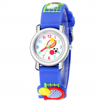 Fashion Cartoons sagtis Dazzling Child tinklinio diržo laikrodis Guminis laikrodis One Size mėlyna