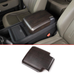 For Land Rover Defender 90 110 130 -2023 ABS Carbon fiber Car Armrest Box Storage Box Cover Trim Stickers Car Oak wood grain black