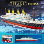 Miestas Pasaulyje garsus filmas RMS Titanikas Laivo modelis Statybiniai blokai Figūros Laivas Draugai Mini 3D Mikro plytelės Žaislai vaikams Dovanos