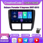 Android Car Radio Carplay Skirtas Subaru Forester 3 Impreza 2007-2013 Multimedia Video Player GPS Navigation WIFI 2+32GB