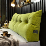 Pagalvė trikampė pagalvėlė nugaros skausmą mal&scaron;inanti sofa juosmens pagalvė Plei&scaron;to formos pagalvė dekoratyvinėms pagalvėms lovoms 120 * 50 * 20cm &scaron;viesiai žalios spalvos