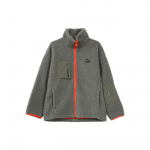 Puma Vienspalvis logotipas, i&scaron;siuvinėtas vilnos striukė ilgomis rankovėmis Unisex vir&scaron;utiniai drabužiai pilka 929820-02 M