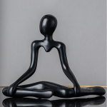 Mąstytojo statula Abstrakti skulptūra Meno amatai Dekoratyvinė figūrėlė Stalo puo&scaron;mena židiniui balta