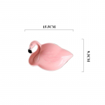 Rožiniai flamingo stalo įrankiai Desertinis keraminis salotų dubuo Kūrybinė pusryčių lėk&scaron;tė Vakarinė lėk&scaron;tė 1-2 vnt.