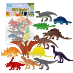 Laimingos žaidimo figūrėlės Mini Pasaulis Dinosaurų rinkinys i&scaron; 12 vnt., 1 rinkinys, populiarūs žaislai Korėjoje gray