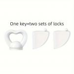 Magnetinės stalčių spynos, Nematomos paslėptos spynos, Multifunkcinės apsauginės spynos, Lipnios spynos 1pc key+ 2pcs locks
