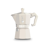 Bialetti Mocha Exclusive Cream 3 puodeliai tiesioginės ugnies tipas (Kavos aparatas Espresso Aparatas Macchinetta) white