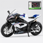 1/12 BMW S1000RR HP4 Race Lydinio Vir&scaron;us Prabangus Sportinis Motociklo Modelis Diecast Metalas Kelių Lenktynių Motociklo Modelis Garsas &Scaron;viesa Vaikų Dovanos 1/12-Size:17*7.6*10cm balta