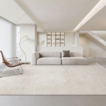 Prancūzi&scaron;kas languotas neslidus kilimas: Svetainė, miegamasis ir prie&scaron;kambaris &ndash; atsparus purvui, sugeriantis vandenį, lengvai prižiūrimas 200x300 cm (Thick Plush)