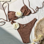 Seksualūs bikiniai, moteri&scaron;ki maudymosi kostiumėliai, moteri&scaron;kas maudymosi kostiumėlis, skirtas maudymosi dėvėjimui, maudymosi kostiumėliai Brazilijos bikinio rinkinys Paplūdimio apranga prie baseino S ruda