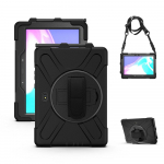 Samsung Tab Active4 Pro dėklas T630 T636 Sukamas stovas Lizdas ra&scaron;ikliui Tvirtas apsauginis dangtelis Tab Active4 Pro T630/T636 juoda
