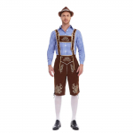 Vyri&scaron;kas bavari&scaron;kas Oktoberfest kostiumas - languoti mar&scaron;kiniai ir kelnės su petne&scaron;omis XXXL kava