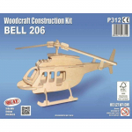 Maquette en bois H&eacute;licopt&egrave;re (Bell 206)