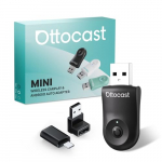 OTTOCAST Mini 2025 Naujausias Belaidis CarPlay/Android Auto Adapteris, Mini Suderinamas su Originaliu Laidiniu CarPlay/Android