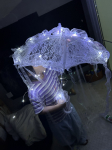 LED Verpalai &Scaron;ilko Audinys Nėriniai Dekoratyvinis Skėtis Paplūdimio Skėtis Princesės Kini&scaron;kas Japoni&scaron;kas Skėtis Drama Amatai Skėtis Cosplay