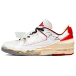 Off-White x Air Jordan 2 Retro Low SP Balti Varsity Red Unisex sportbačiai Juodi DJ4375-106 37.5
