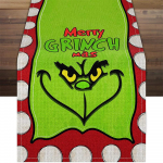 Kalėdų stalo bėgikas Kalėdų dekoracijos Green Grinch staltiesė