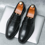 Mados dizainerio Nauji Briti&scaron;ko Džentelmeno Rudo Juodo Verslo Atsitiktiniai Batai Vyrams Formaliai Vestuvinei Suknelei Grįžtuvių Avalynė Zapatos Hombre 38