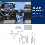 Volkswagen VW Golf 2025 Automobilio Salono Centrinės Konsolės Skaidri TPU Apsauginė Plėvelė Anti-scratch Lipdukas Left Hand Drive
