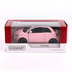 [Kinsmart] Fiat 500E Pastelinės Rožinės/Mėtų/Mėlynos/Dramblio Kaulo Metalo Modelis Pink gray