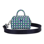 Lacoste Madingas Spalvų Bloko Spausdintas Logotipas Mi&scaron;rių Medžiagų Peties Crossbody Rankinė Mažos Moteri&scaron;kos Rankinės Mėlyna Žalia NF4569FZN30 Blue Green Multicolor,Small