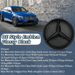 Juodas Rėmelis Ir Sidabrinis Rėmelis 3D Veidrodinė Priekinė Grotelių Emblema Logotipas Mercedes Benz GLC X253 GLE W166 C292 GLS X166 16-19 Ženklelis