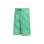 Adidas Originals Adicolor 70s Retro serijos logotipas spausdinti laisvi rai&scaron;teliu &scaron;ortai moteri&scaron;kos kelnės žali IK7881 XS