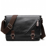 PU odos Naujas vyri&scaron;kas krep&scaron;ys per petį Auk&scaron;tos kokybės vyri&scaron;kas odinis krep&scaron;ys Crossbody Bag Mados portfelis Universalus vokų krep&scaron;ys juoda