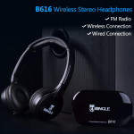 Originalus Bingle B616 daugiafunkcis stereofoninis belaidis su mikrofonu FM siųstuvas, skirtas MP3 kompiuteriniams televizoriams i&scaron;maniesiems telefonams