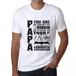ULTRABASIC &ndash; Unisex Superhero Mėgstamiausias superherojus Papa Juokingi mar&scaron;kinėlių grafika XS balta