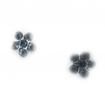 Les Tr&eacute;sors De Lily [J9586] - Boucles Argent 'Flora' bleu mėlyna