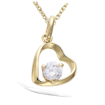 Les Tr&eacute;sors De Lily [N5349] - Pendentif Plaqu&eacute; Or 'Love' blanc dor&eacute; - 11x11 mm auksas