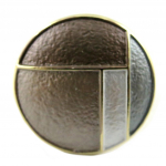 Les Tr&eacute;sors De Lily [P8379] - Bague Cr&eacute;ateur 'Acapulco' beige taupe dor&eacute; - 27 mm smėlis