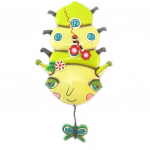 Allen Designs [P5704] - Horloge Murale 'Allen Designs' Chenille papillon vert - 30. 5x16. 5 cm