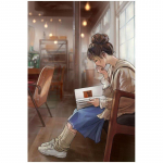 &bdquo;Pasidaryk pats&ldquo; skaitykite mergaičių 5D deimantų siuvinėjimo namų dekoras Deimantinė mozaika Deimantinė tapyba kryželiu 20X30CM