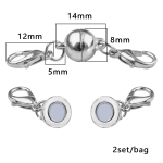 2/5 vnt. Užsegimai Priedai Magnetinis omaras karolių apyrankėms Omarų kamuoliukų kabliukai 12x6mm 2pcs auksas