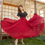 &Scaron;okių sijonai &Scaron;ifoniniai ilgi sijonai moterims Eleganti&scaron;ki laisvalaikio sijonai auk&scaron;tu juosmeniu Boho Beach Maxi sijonai, dėvimi i&scaron; abiejų pusių 90cm