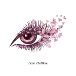 Pink Eyes Lipdukai Terminiai pleistrai mar&scaron;kinėliams Hoodie Heat Press Aplikacijos ant drabužių Pasidaryk pasidaryk pats lyginimo pleistrai 21x18cm